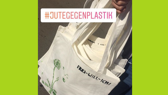 FÖJ Aktion Jute gegen Plastik FÖJ Aktion - Freiwillige engagieren sich für die Umwelt
