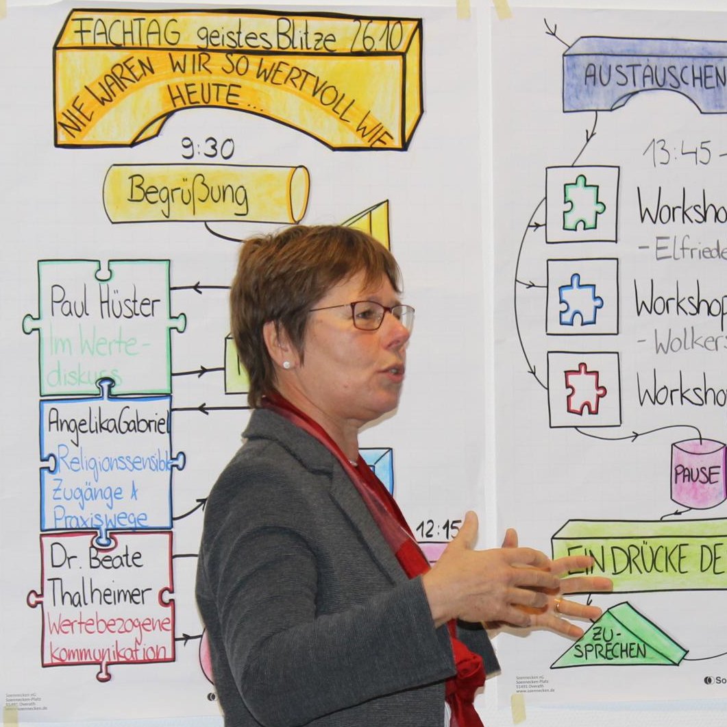 Wertekommunikation_Freiwilligendienst Werte im Freiwilligendienst -Frau Herzog leitet Projekt geistesBlitze