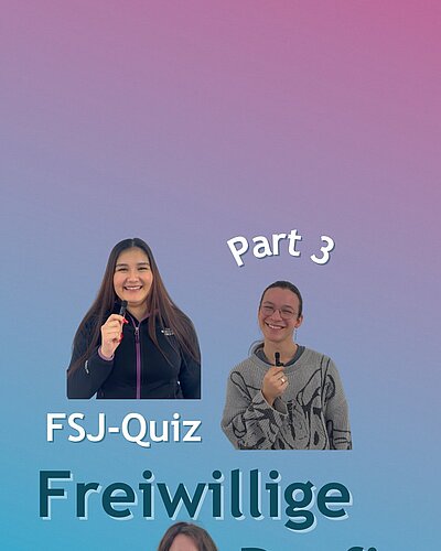 Dieser Part entscheidet, wer gewinnt: FSJler*innen vs. Expert*innen. Wer weiß mehr über den Freiwilligendienst? 🤔
Mit...